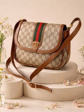 🛑PRICE DROP 🛑Gucci Sherry line  Crossbody Bag with Green and Red Stripe.